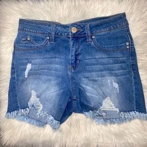 Fashion Nova Medium Wash Stretch Shorts size 9